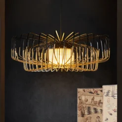 Forestier Bamboo XXL Up&down Pendel Schwarz/natur