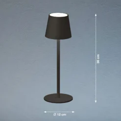 LED-Tischlampe Tropea Mit Akku, Sandschwarz 5 LED-Tischlampe Tropea Mit Akku, Sandschwarz -Heimbeleuchtung 10008526 2