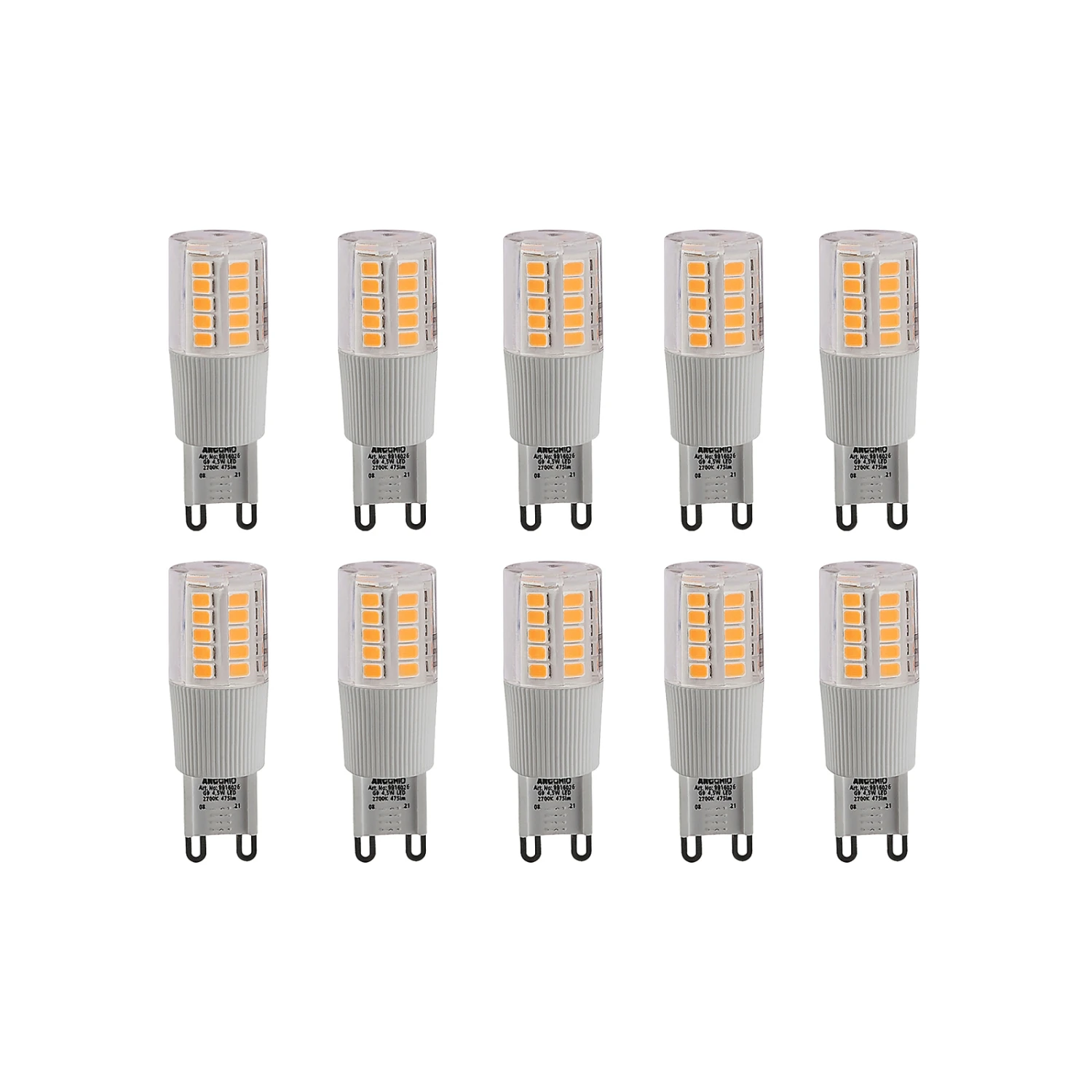 Arcchio LED-Stiftsockellampe G9 4,5W 2.700K 10er 1 Arcchio LED-Stiftsockellampe G9 4,5W 2.700K 10er