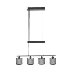Lindby Chizoma Hängelampe 4-flammig Stoff-Schirme -Heimbeleuchtung 10011553 2