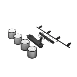 Lindby Chizoma Hängelampe 4-flammig Stoff-Schirme -Heimbeleuchtung 10011553 7