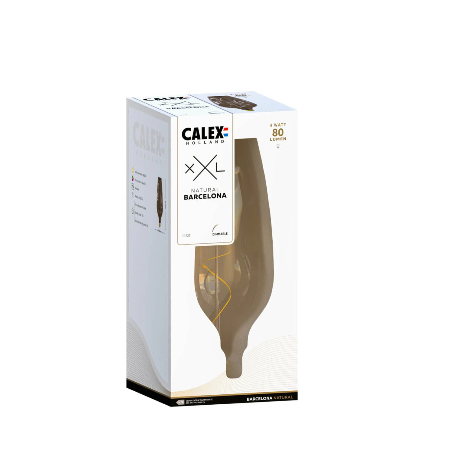Calex XXL Barcelona Flex LED E27 4W 918 Dimm Natur 3 Calex XXL Barcelona Flex LED E27 4W 918 Dimm Natur – Bild 3