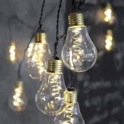 LED-Lichterkette Glow, Glas, Klar