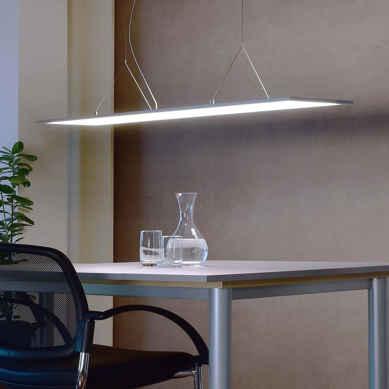 LED-Hängeleuchte 3422 Eckig, Dip-Switch, Aluminium 1 LED-Hängeleuchte 3422 Eckig, Dip-Switch, Aluminium