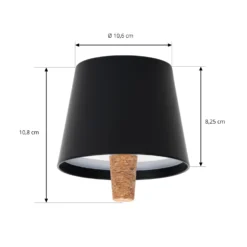 Lindby Linor LED-Weinflaschenlampe Schwarz Akku -Heimbeleuchtung 10012699 3