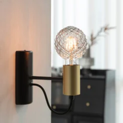 Lucande E27 3,8W LED-Lampe G95 918 Struktur Smoke 5er-Set -Heimbeleuchtung 10013203 2