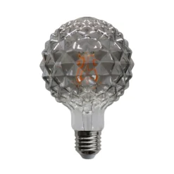 Lucande E27 3,8W LED-Lampe G95 918 Struktur Smoke 5er-Set -Heimbeleuchtung 10013203 3