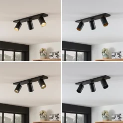 Arcchio Brinja Spot, Eckig Schwarz-gold 3-flg. 2er -Heimbeleuchtung 10013722 5