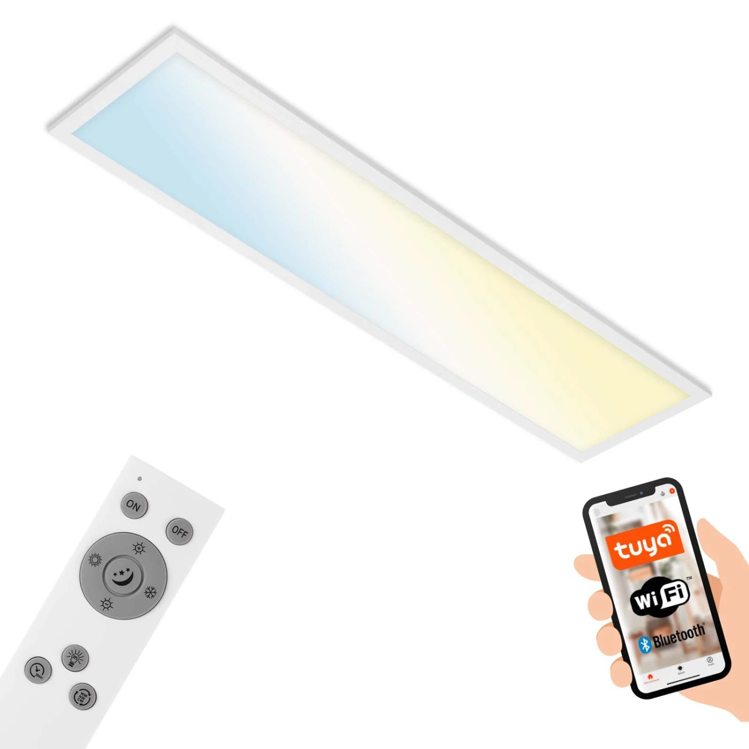 LED-Deckenlampe Piatto S Dimmbar CCT Weiß 100x25cm 3 LED-Deckenlampe Piatto S Dimmbar CCT Weiß 100x25cm – Bild 3