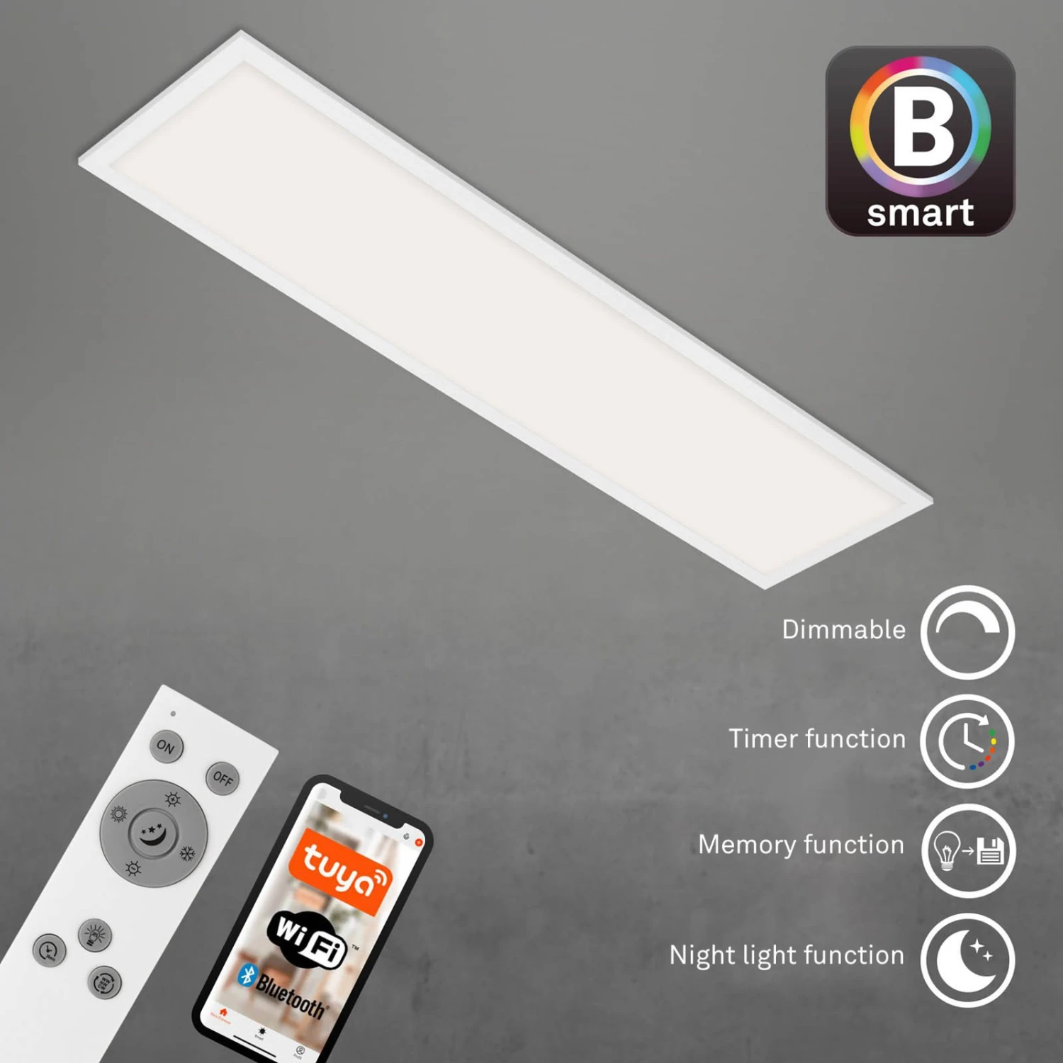 LED-Deckenlampe Piatto S Dimmbar CCT Weiß 100x25cm 8 LED-Deckenlampe Piatto S Dimmbar CCT Weiß 100x25cm – Bild 8