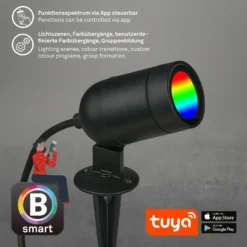 LED-Erdspießstrahler Tuni, TUYA WLAN, CCT, RGB -Heimbeleuchtung 10015599 2