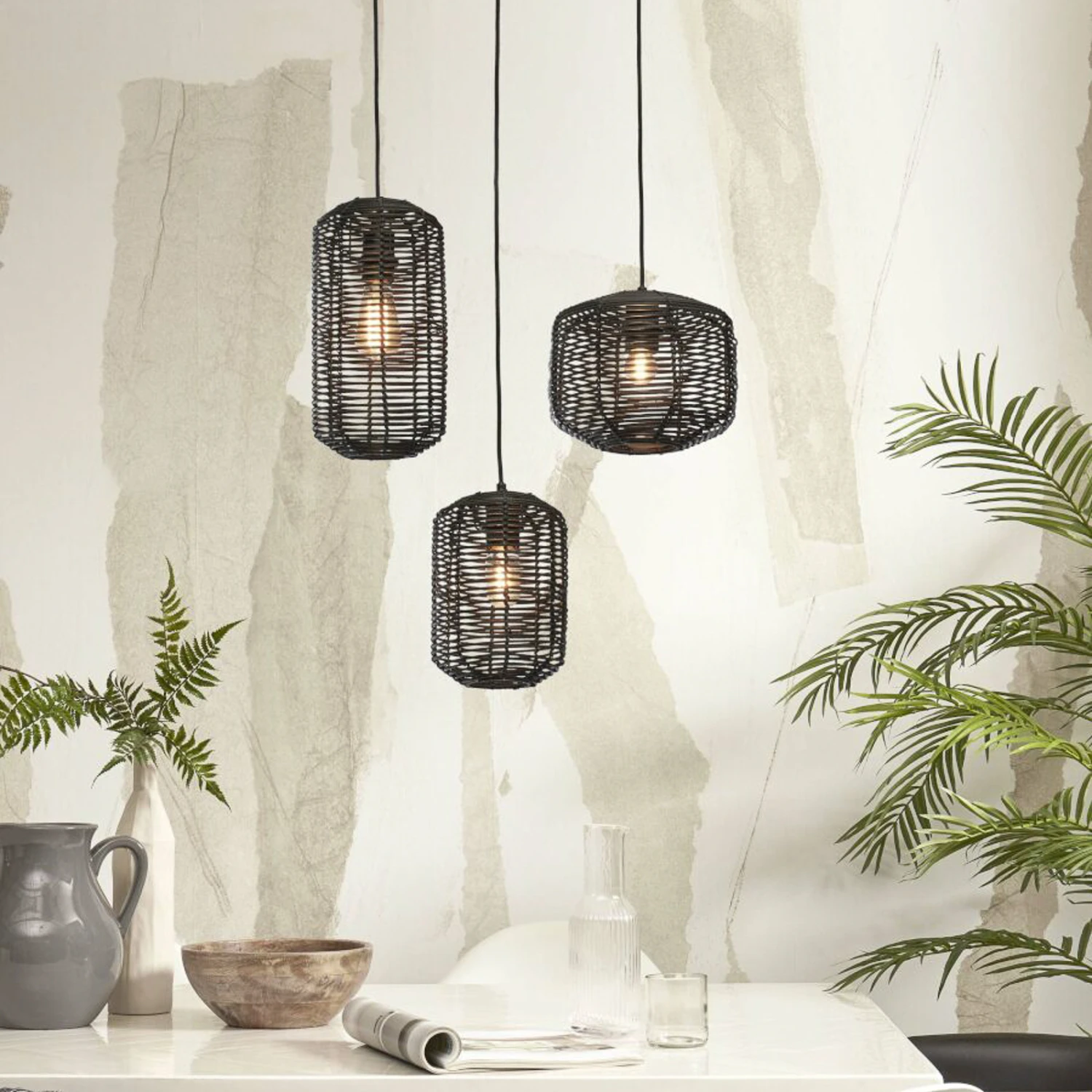 GOOD & MOJO Tanami Hängeleuchte, 18x35cm, Schwarz 7 GOOD & MOJO Tanami Hängeleuchte, 18x35cm, Schwarz – Bild 7