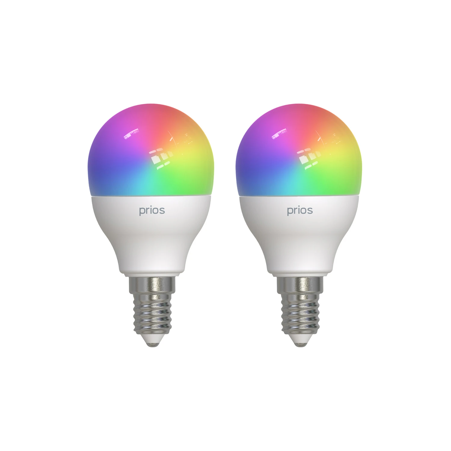 Prios LED-E14 Tropfen 4,9W RGBW WLAN Matt, 2er-Set 1 Prios LED-E14 Tropfen 4,9W RGBW WLAN Matt, 2er-Set