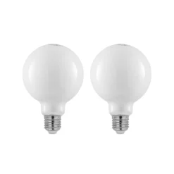 LED-Lampe E27 4W 2.700K G95 Globe Dimmbar Opal 2er