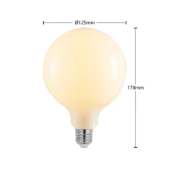 LED-Lampe E27 8W 2.700K G125 Dimmbar Opal 2er-Set -Heimbeleuchtung 10018252 2