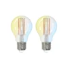 Smart E27 A60 LED 7W Tunable White WLAN Klar 2er