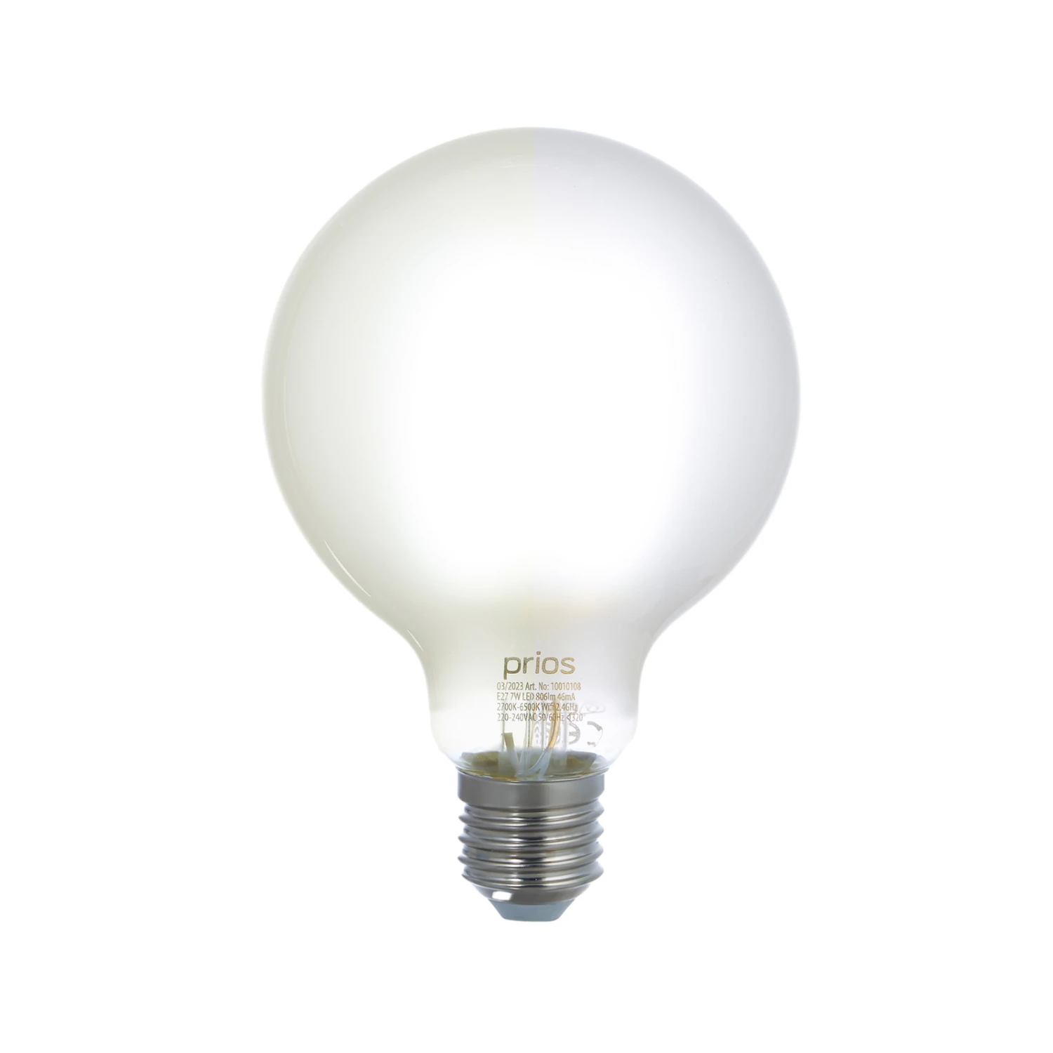 Prios LED-E27-Leuchtmittel G95 7W WLAN Matt 2er 3 Prios LED-E27-Leuchtmittel G95 7W WLAN Matt 2er – Bild 3
