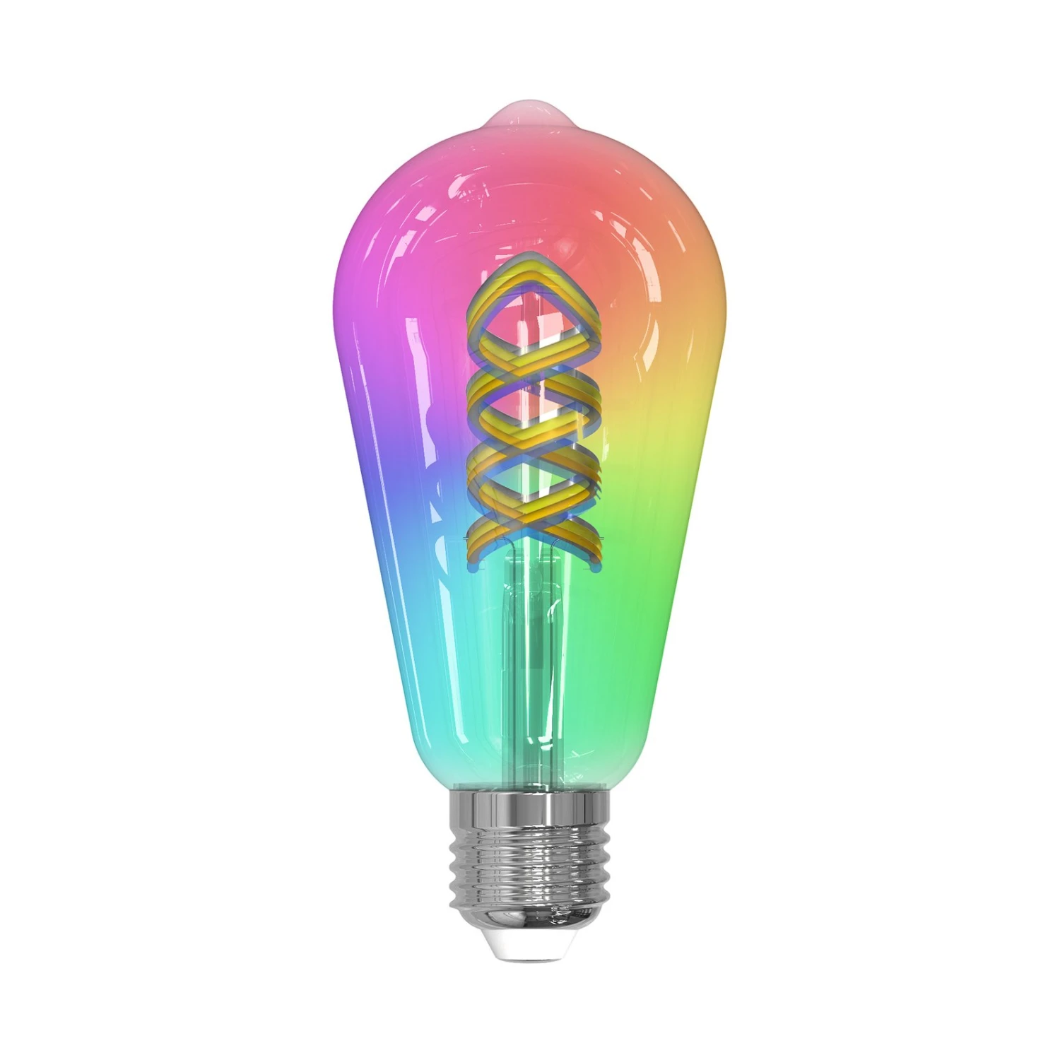 Prios LED-Filament E27 ST64 4W RGB WLAN Klar 2er 2 Prios LED-Filament E27 ST64 4W RGB WLAN Klar 2er – Bild 2