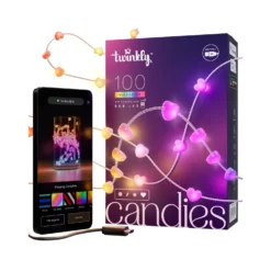 Twinkly Candies Herzen Bluetooth WLAN RGB Klar 6m -Heimbeleuchtung 10018785 8