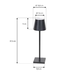 Lindby Janea LED-Akku-Tischleuchte Schwarz 3er-Set -Heimbeleuchtung 10019568 4