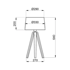 Tischleuchte Essence LT, Holzoptik-Baumwollschirm -Heimbeleuchtung 1065071 2