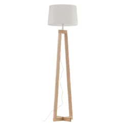 Stehleuchte Sacha LS Aus Holz Und Textil, Weiß -Heimbeleuchtung 1065086 3