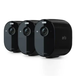 Arlo Essential Außenkamera, 3er Set, Schwarz