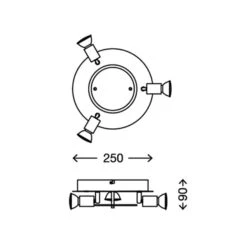 Vierflammiges LED-Deckenrondell Start -Heimbeleuchtung 1510351 6