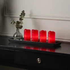 4-er Set - Candle LED-Kerzen M. Fernbedienung Rot -Heimbeleuchtung 1522513 2