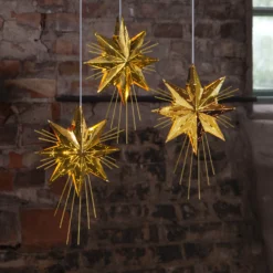 Goldfarbener Metallstern Mini -Heimbeleuchtung 1523231 2