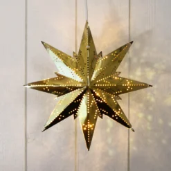 Goldfarbener Metallstern Mini -Heimbeleuchtung 1523231 4