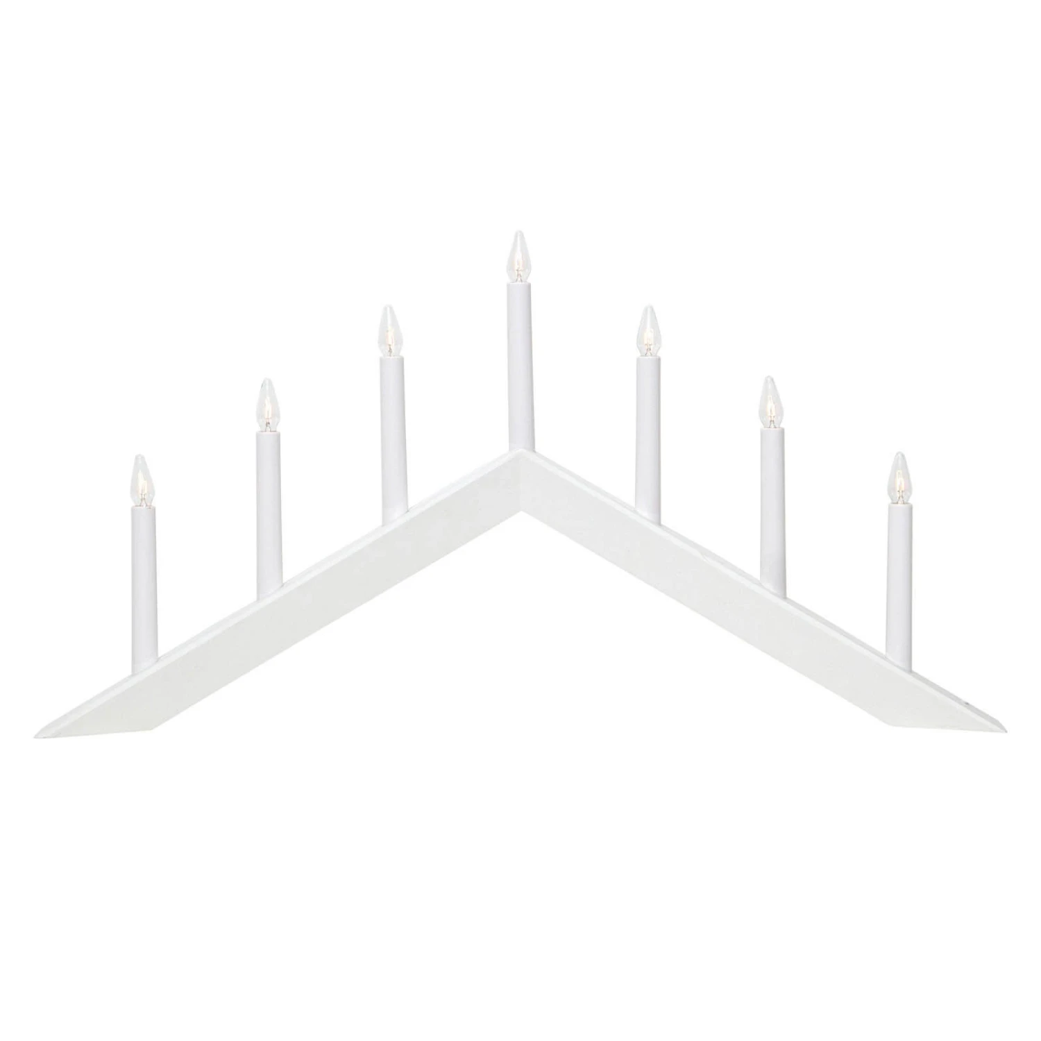 Kerzenleuchter Arrow, Flach, 7flammig, Weiß 5 Kerzenleuchter Arrow, Flach, 7flammig, Weiß – Bild 5