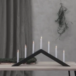 Kerzenleuchter Arrow, Flach, 7flammig, Schwarz -Heimbeleuchtung 1523726 2