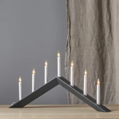 Kerzenleuchter Arrow, Flach, 7flammig, Schwarz -Heimbeleuchtung 1523726 3
