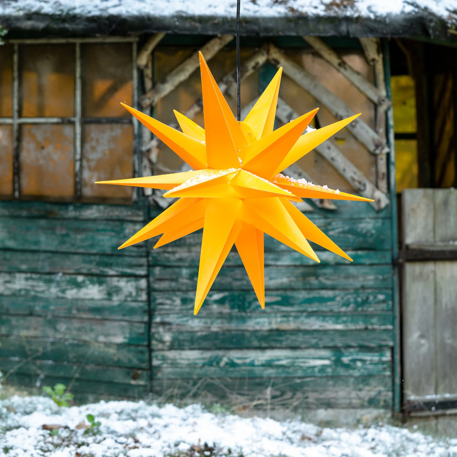 18-zackiger XL-Kunststoff-Stern Für Außen - Gelb 3 18-zackiger XL-Kunststoff-Stern Für Außen - Gelb – Bild 3