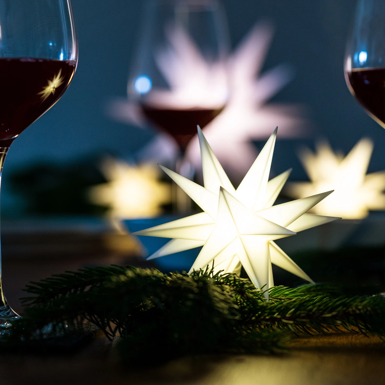 Weißer, 18-zackiger Stern 12 Cm 2 Weißer, 18-zackiger Stern 12 Cm – Bild 2