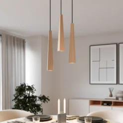 Envostar Wooden Square Cones Pendel 3-flg Rondell