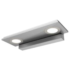 Zweiflammige LED-Wandleuchte Pano, Metallic