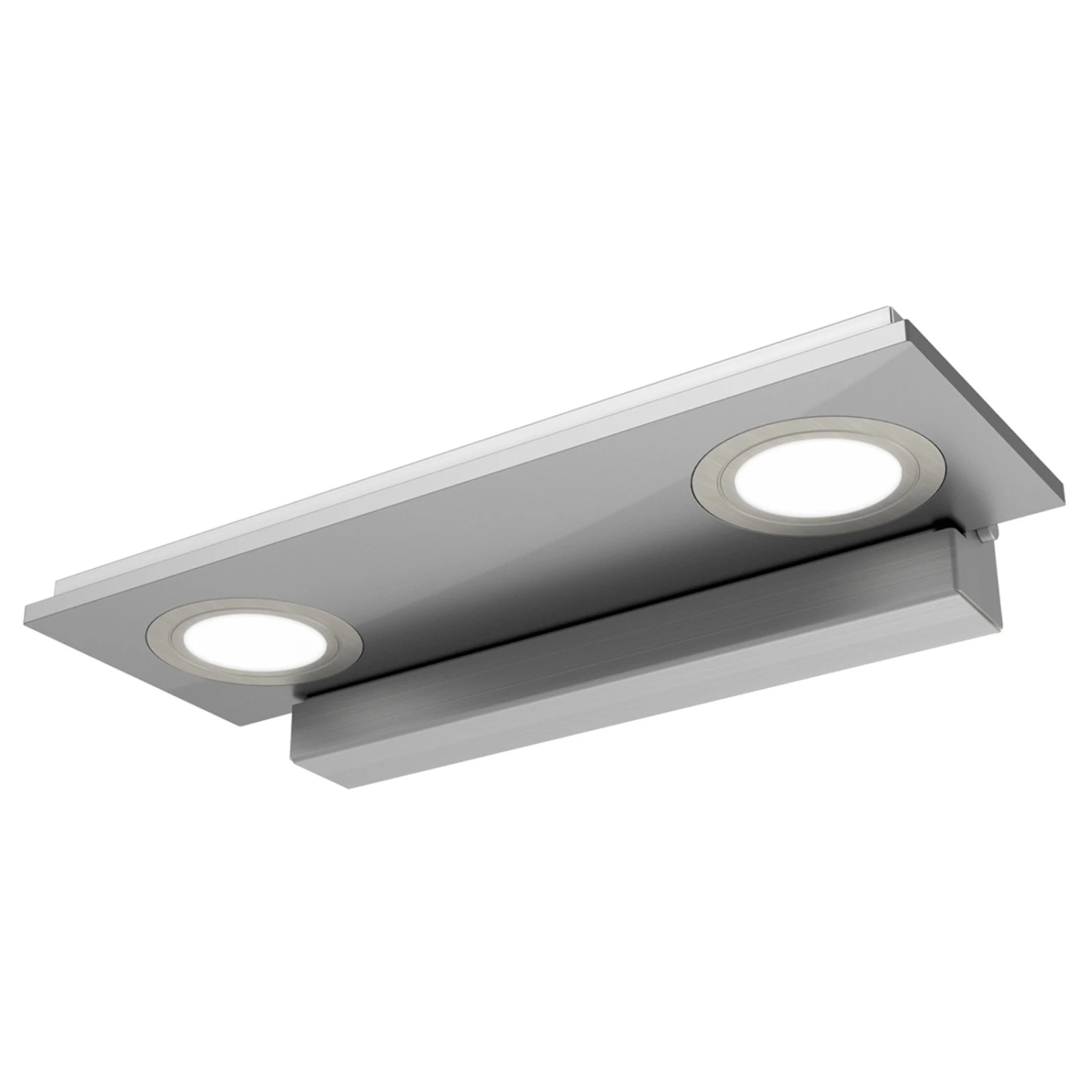 Zweiflammige LED-Wandleuchte Pano, Metallic 1 Zweiflammige LED-Wandleuchte Pano, Metallic