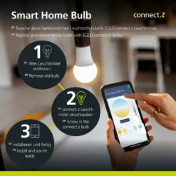 EGLO Connect-z E27 A60 LED-Lampe 9W 806lm RGBW 13 EGLO Connect-z E27 A60 LED-Lampe 9W 806lm RGBW -Heimbeleuchtung 3032738 6