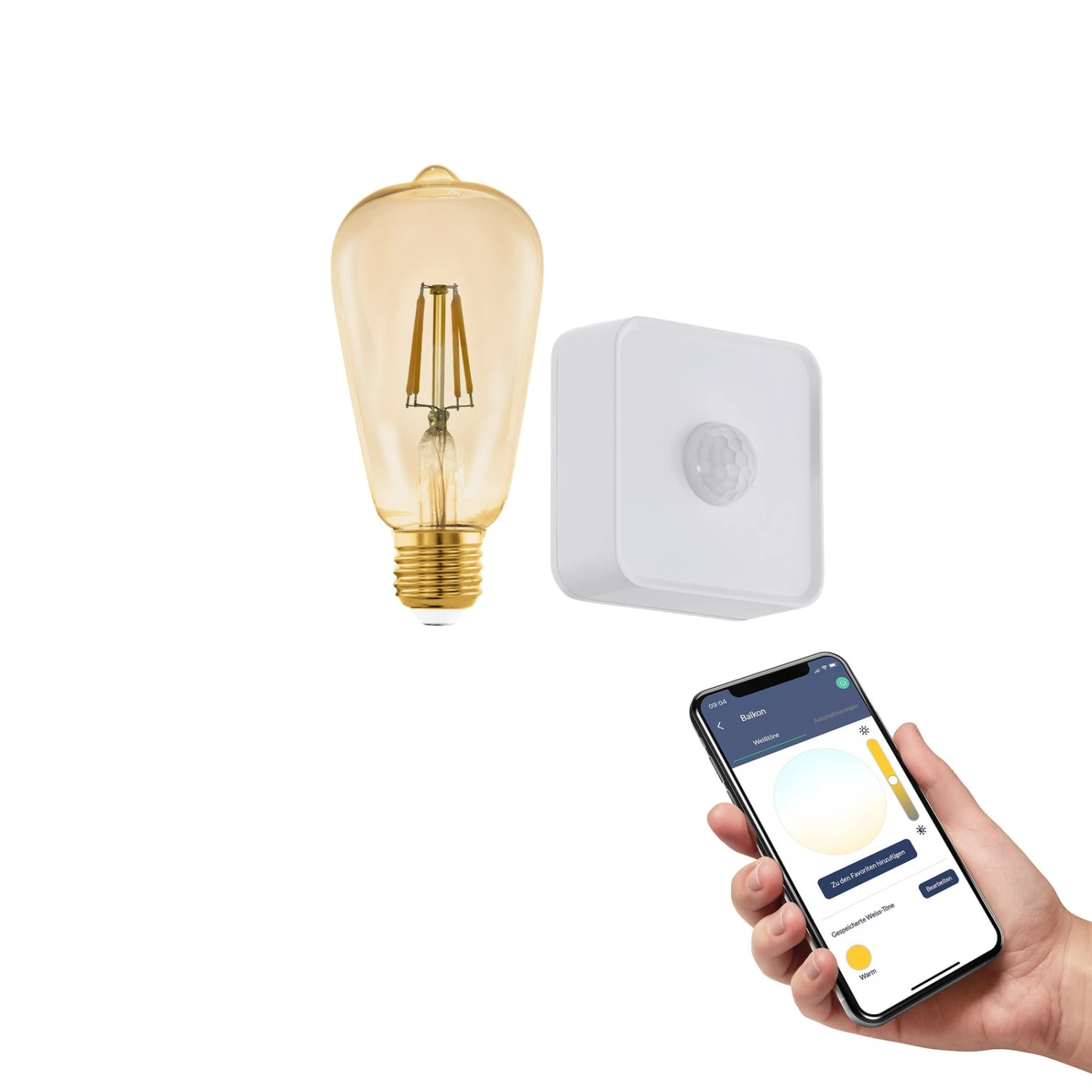 EGLO Connect-z E27 ST64 5,5W 500lm 2200K Sensor 2 EGLO Connect-z E27 ST64 5,5W 500lm 2200K Sensor – Bild 2