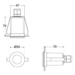 Einbauleuchte Teresa Rund Schwarz/frosted 3.000K -Heimbeleuchtung 3538139 6