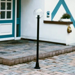 Wegeleuchte Mit Klarer Kristallkugel, Schwarz -Heimbeleuchtung 4001118 2