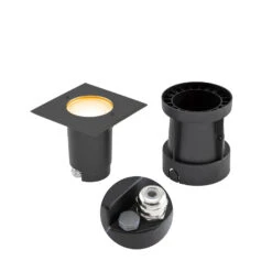 EVN Talpa Bodeneinbauleuchte GU10 Edelstahl Eckig -Heimbeleuchtung 4026015 1