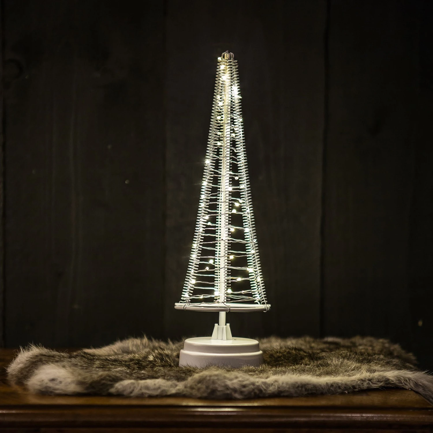 Baum Santa's Tree, Draht Silber, Höhe 33,5 Cm 2 Baum Santa's Tree, Draht Silber, Höhe 33,5 Cm – Bild 2