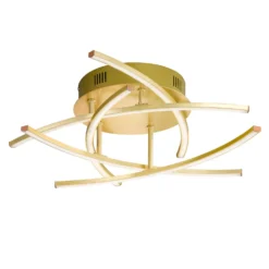 LED-Deckenlampe Cross Tunable White, 5-fl, Messing