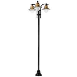 3-flammige Mastleuchte Toscane, Schwarz