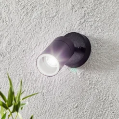 Konstsmide Außenwandleuchte New Modena, GU10-Spot, Schwarz