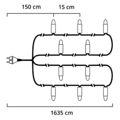 Bunte LED-Lichterkette, 100-flammig 16,35m -Heimbeleuchtung 5524292 2