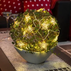 16-flammige LED-Lichterkette Mit Goldenen Sternen -Heimbeleuchtung 5524415 3